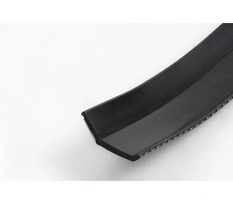 Pinalloy 48MM Wide TPVC/PU/EPDM Rubber Soft Bending with Carbon Fiber Texture Universal Front Bumper Spoiler Lip 8.2 feet (2.5 meters)